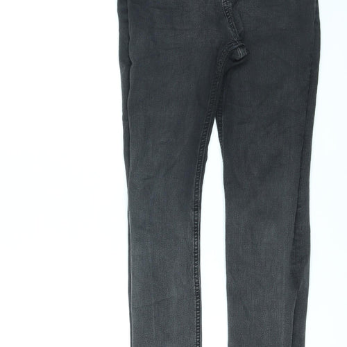H&M Womens Black Cotton Skinny Jeans Size 10 L27 in Regular Zip