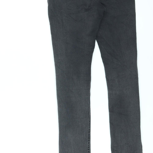 H&M Womens Black Cotton Skinny Jeans Size 10 L27 in Regular Zip