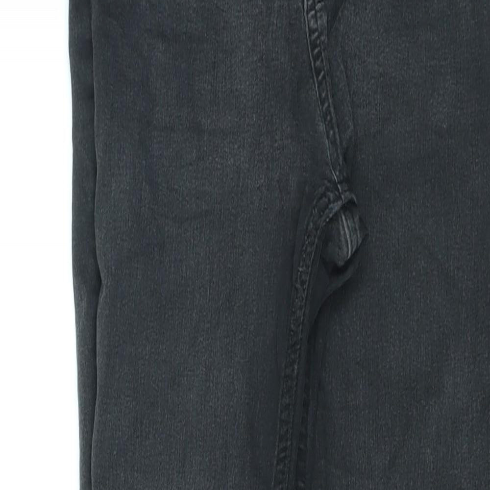 H&M Womens Black Cotton Skinny Jeans Size 10 L27 in Regular Zip