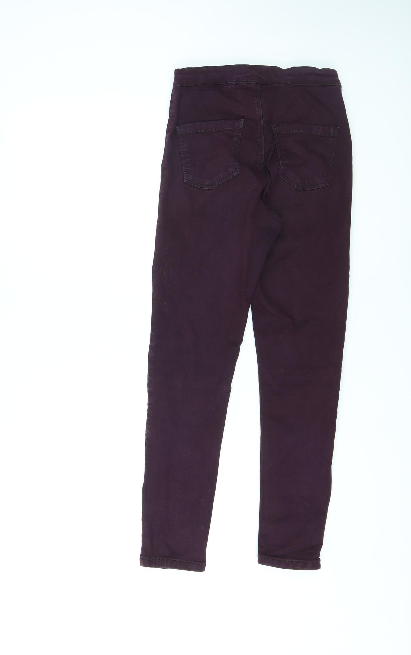 Topshop Womens Purple Cotton Skinny Jeans Size 30 in L28 in Regular Zip