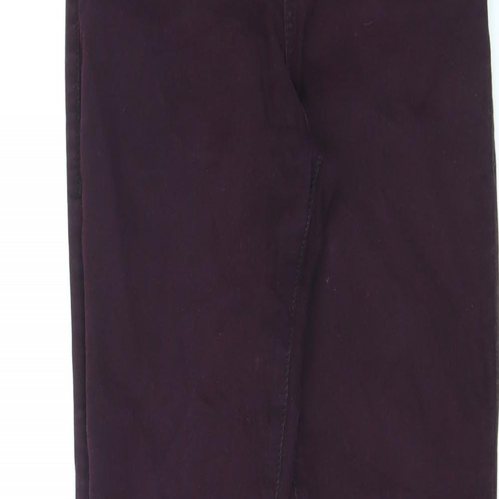 Topshop Womens Purple Cotton Skinny Jeans Size 30 in L28 in Regular Zip
