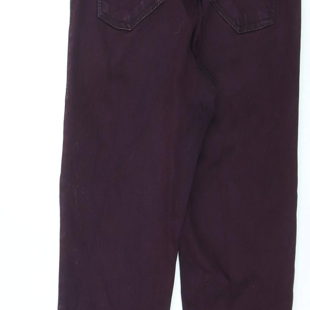 Topshop Womens Purple Cotton Skinny Jeans Size 30 in L28 in Regular Zip