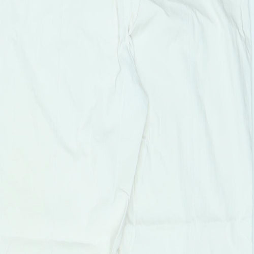 Pomodoro Womens White Viscose Trousers Size 18 L26 in Regular