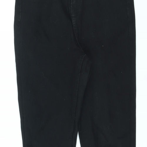 Denim & Co. Womens Black Cotton Skinny Jeans Size 12 L27 in Regular Zip