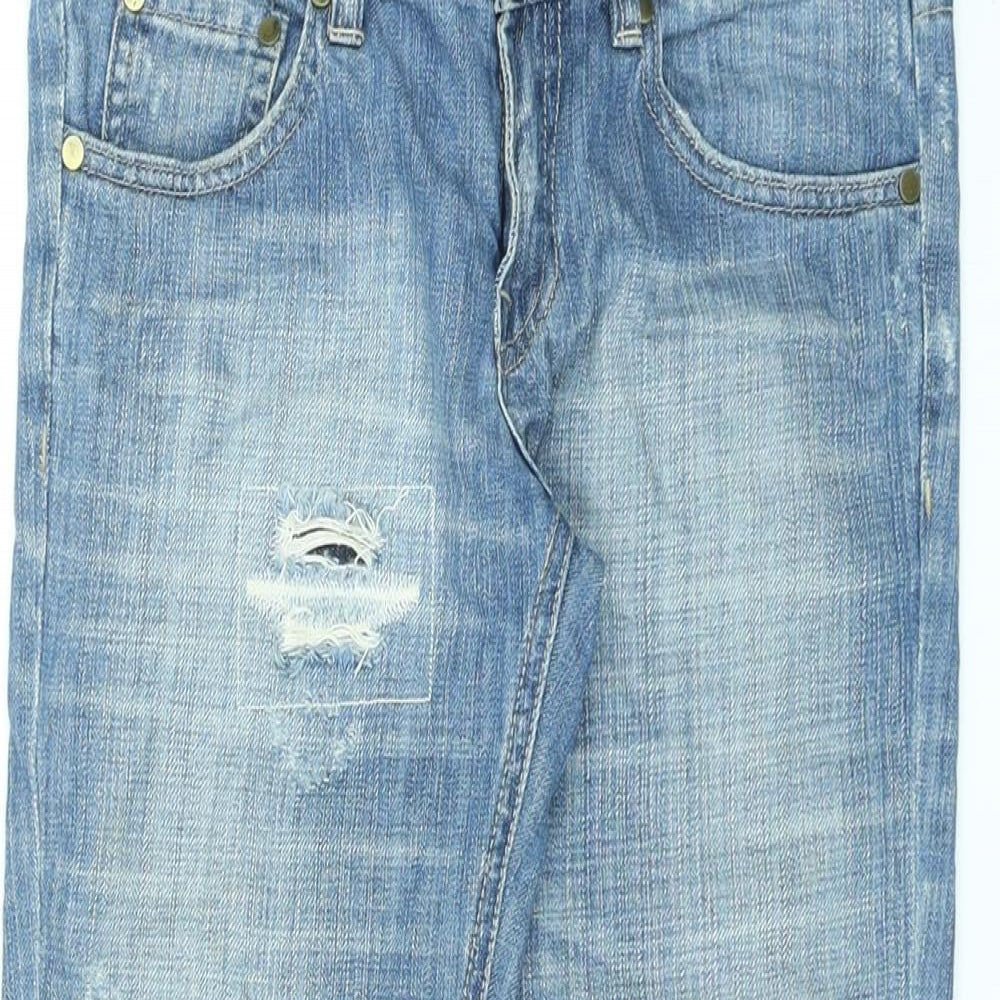 Sexy Woman Womens Blue Cotton Capri Jeans Size 6 L21 in Regular Zip - Cropped