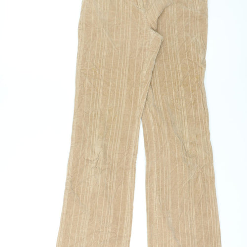 Sprit Womens Beige Polyester Trousers Size 26 in L29 in Regular Zip