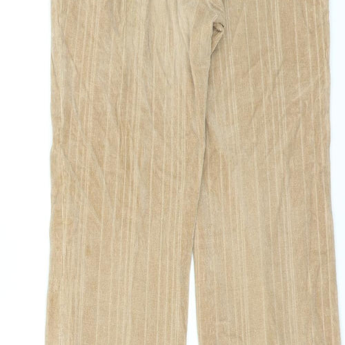 Sprit Womens Beige Polyester Trousers Size 26 in L29 in Regular Zip