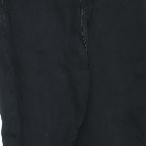 Marks and Spencer Womens Black Cotton Skinny Jeans Size 16 L27 in Regular Zip - Super Skinny