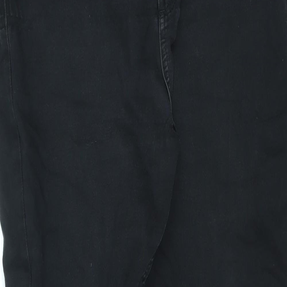 Marks and Spencer Womens Black Cotton Skinny Jeans Size 16 L27 in Regular Zip - Super Skinny