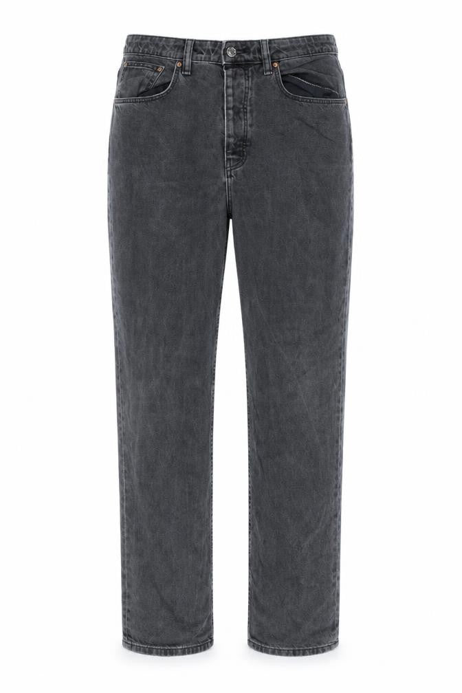 ASOS Womens Black Cotton Straight Jeans Size 34 in L31 in Regular Zip