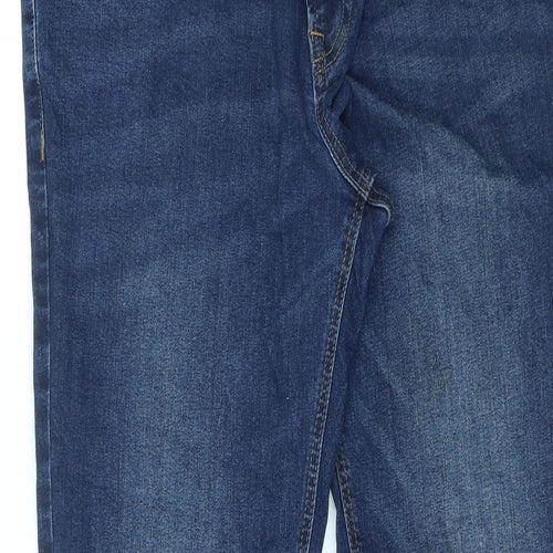 NEXT Mens Blue Cotton Straight Jeans Size 32 in L31 in Regular Zip