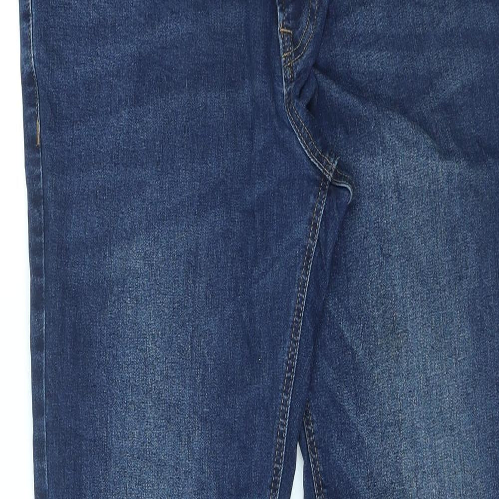 NEXT Mens Blue Cotton Straight Jeans Size 32 in L31 in Regular Zip