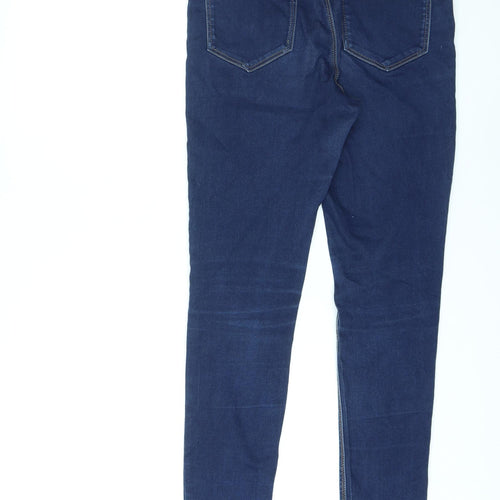 George Womens Blue Cotton Mom Jeans Size 10 L29 in Regular - Elasticated Waist