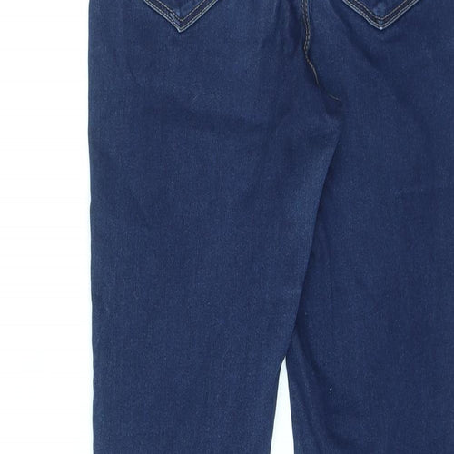 George Womens Blue Cotton Mom Jeans Size 10 L29 in Regular - Elasticated Waist