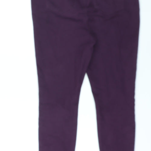 Denim Womens Purple Cotton Skinny Jeans Size 14 L26 in Regular