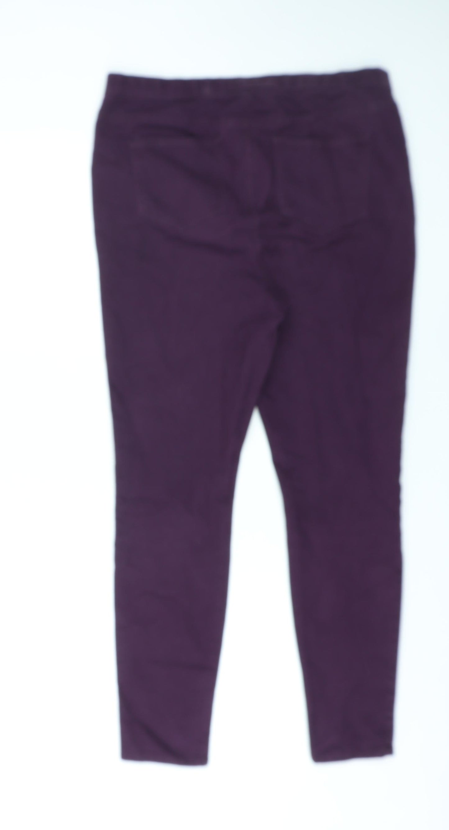 Denim Womens Purple Cotton Skinny Jeans Size 14 L26 in Regular