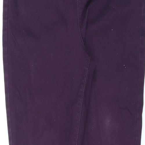 Denim Womens Purple Cotton Skinny Jeans Size 14 L26 in Regular