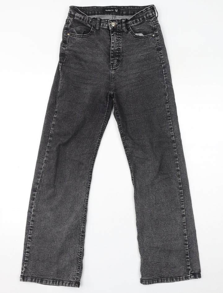 Warpath Womens Black Cotton Straight Jeans Size 27 in L28 in Regular Zip