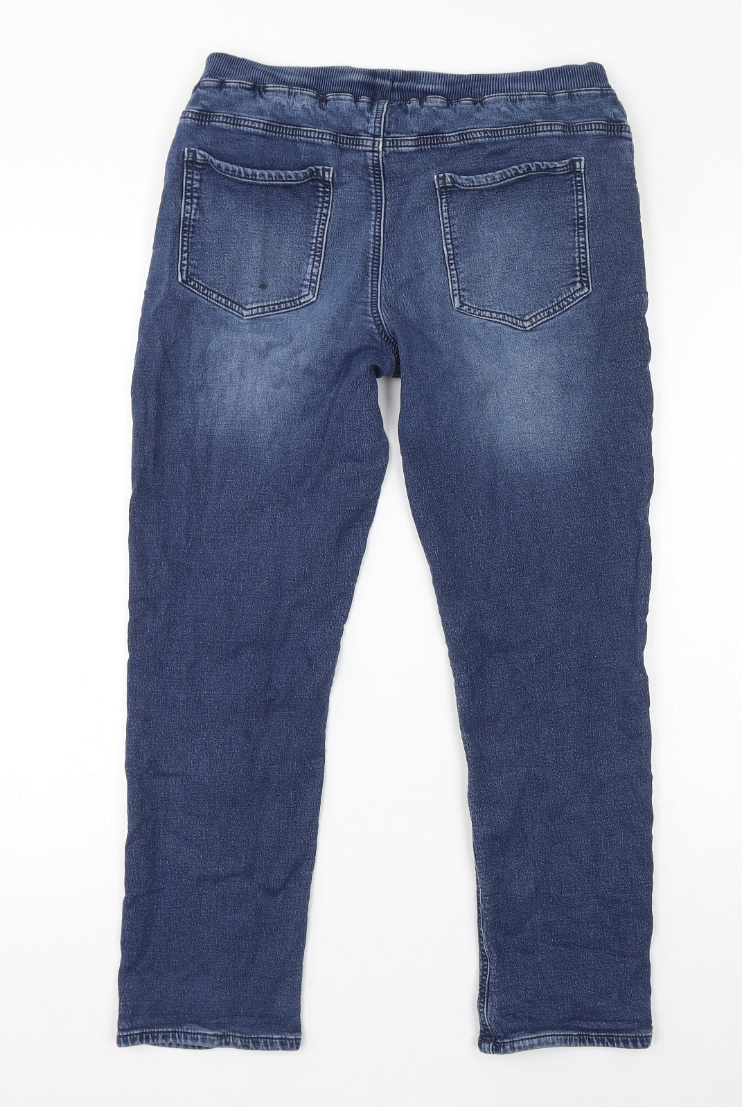 NEXT Boys Blue Cotton Straight Jeans Size 14 Years L26 in Regular Drawstring