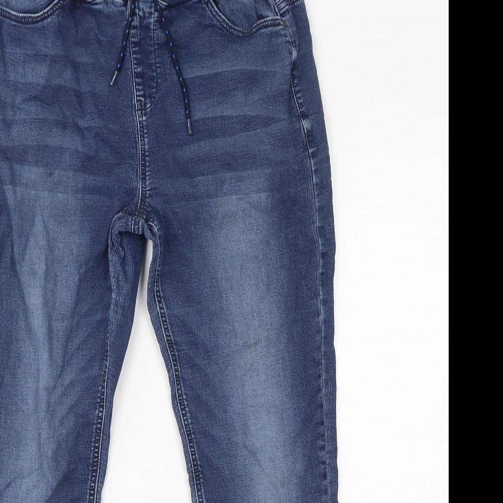 NEXT Boys Blue Cotton Straight Jeans Size 14 Years L26 in Regular Drawstring