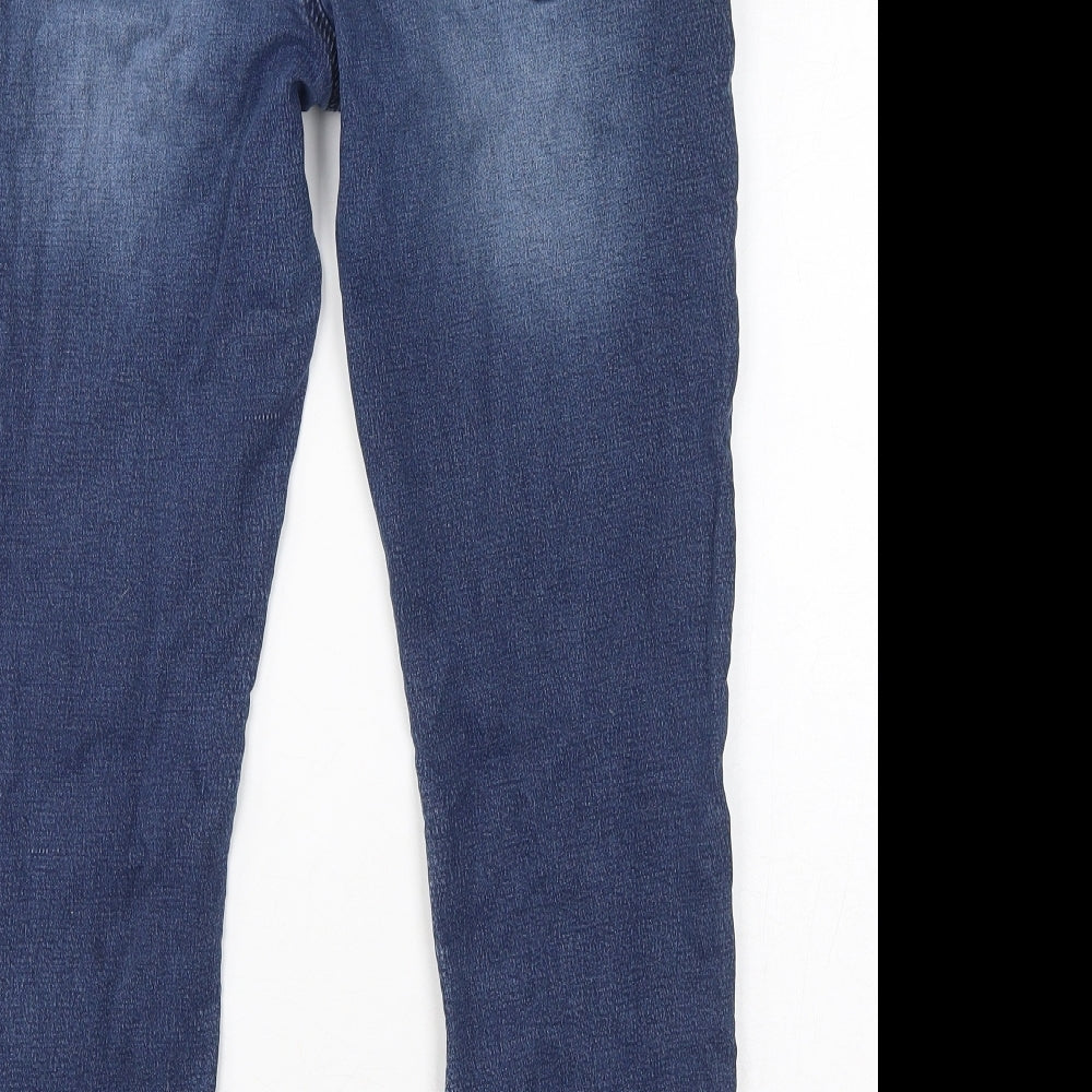 NEXT Boys Blue Cotton Straight Jeans Size 14 Years L26 in Regular Drawstring