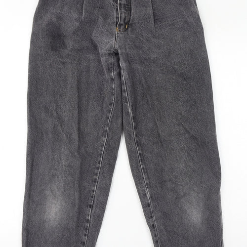 Best Womens Grey Cotton Mom Jeans Size 28 in L30 in Regular Zip