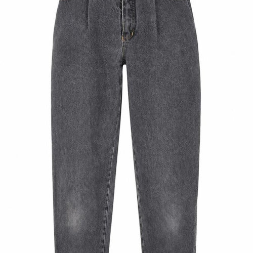 Best Womens Grey Cotton Mom Jeans Size 28 in L30 in Regular Zip
