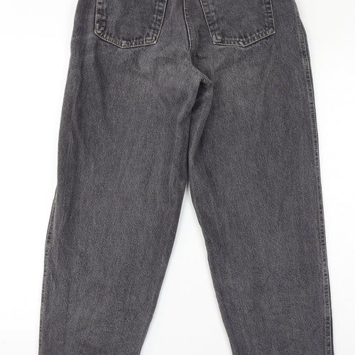 Best Womens Grey Cotton Mom Jeans Size 28 in L30 in Regular Zip