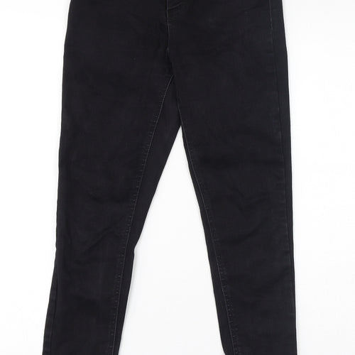 New Look Womens Black Cotton Skinny Jeans Size 8 L27 in Regular Zip