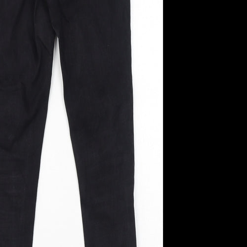 New Look Womens Black Cotton Skinny Jeans Size 8 L27 in Regular Zip