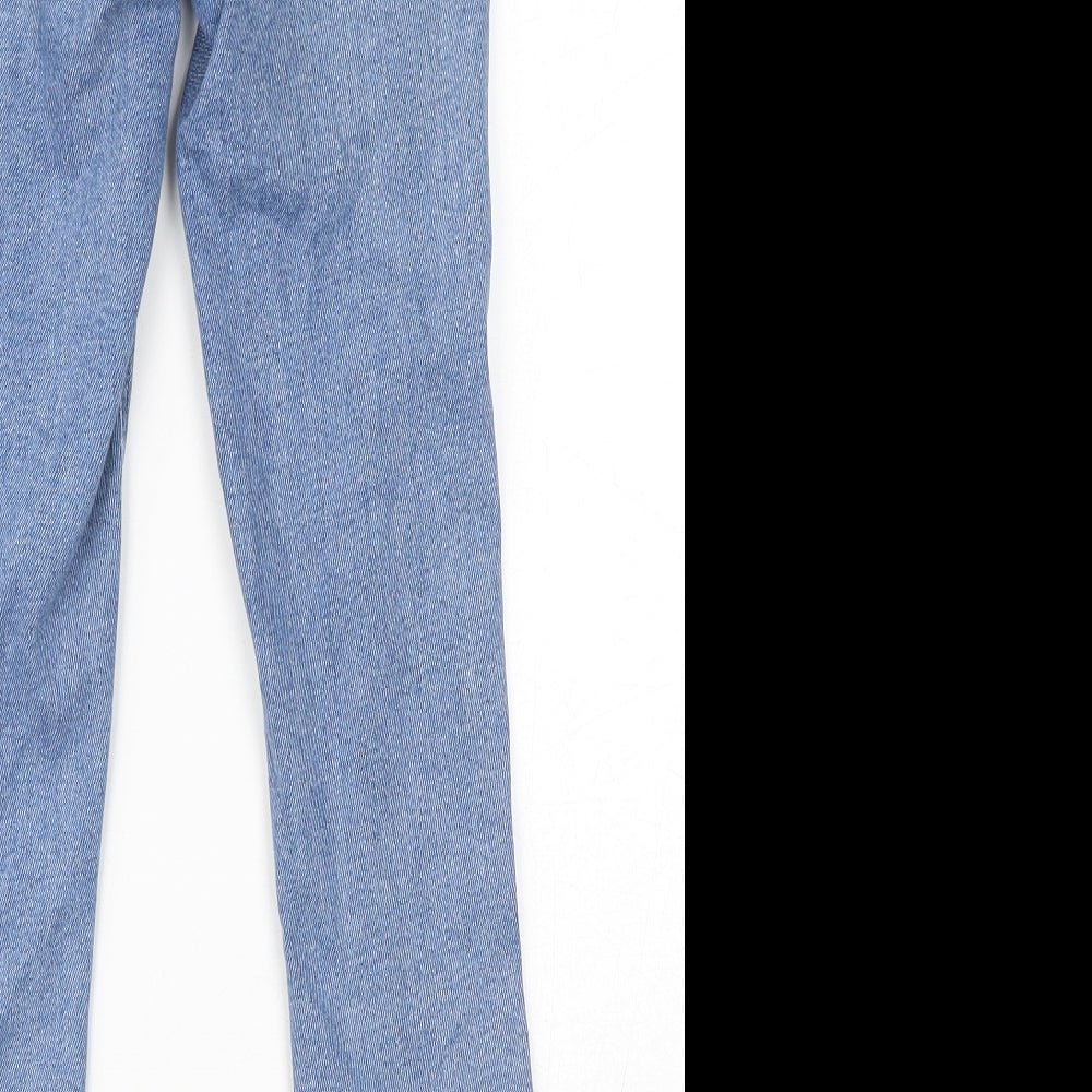 New Look Girls Blue Cotton Skinny Jeans Size 13 Years L26 in Regular Zip - Distressed