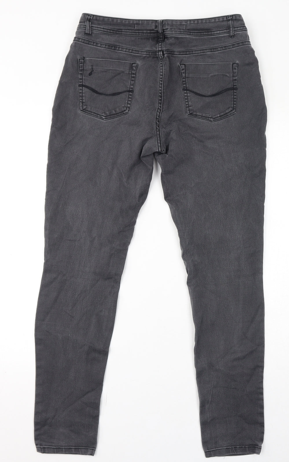 Joules Womens Grey Cotton Skinny Jeans Size 12 L30 in Regular Zip