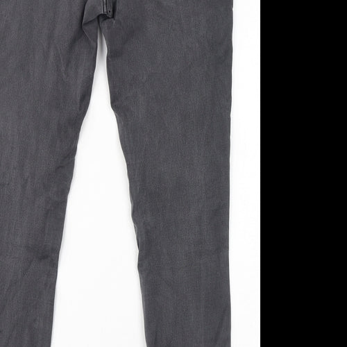 Joules Womens Grey Cotton Skinny Jeans Size 12 L30 in Regular Zip