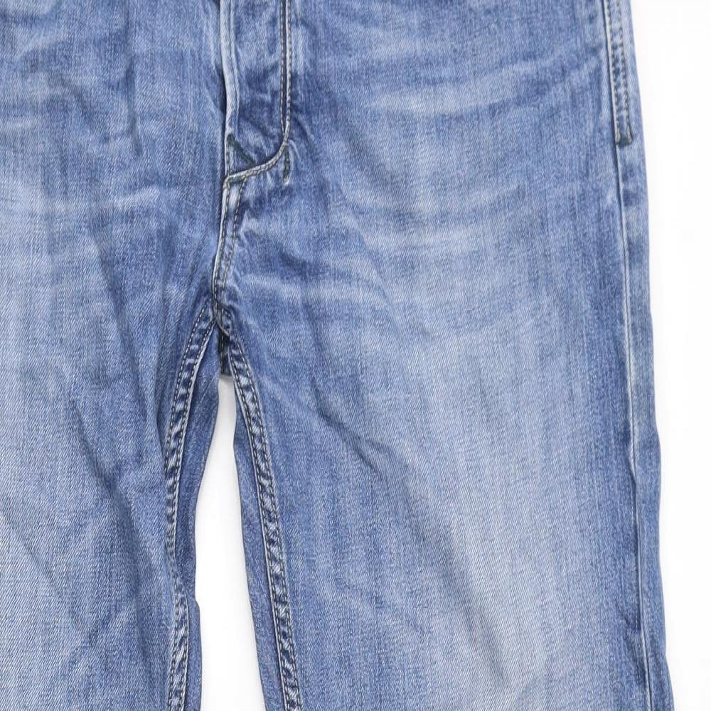 Diesel Womens Blue Cotton Straight Jeans Size 34 in L32 in Regular Zip