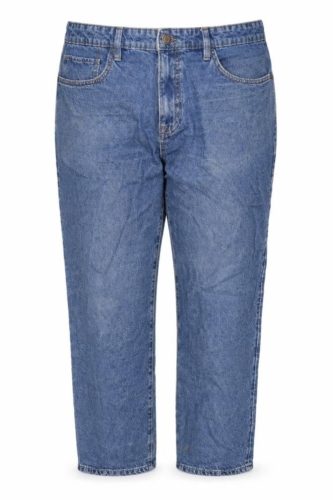 Easy Womens Blue Cotton Cropped Jeans Size 38 in L30 in Regular Zip