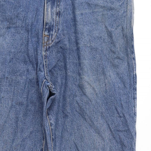 Easy Womens Blue Cotton Cropped Jeans Size 38 in L30 in Regular Zip