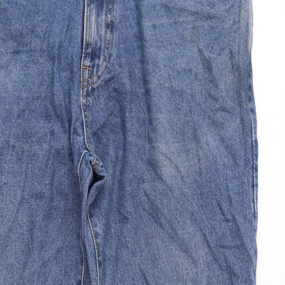 Easy Womens Blue Cotton Cropped Jeans Size 38 in L30 in Regular Zip