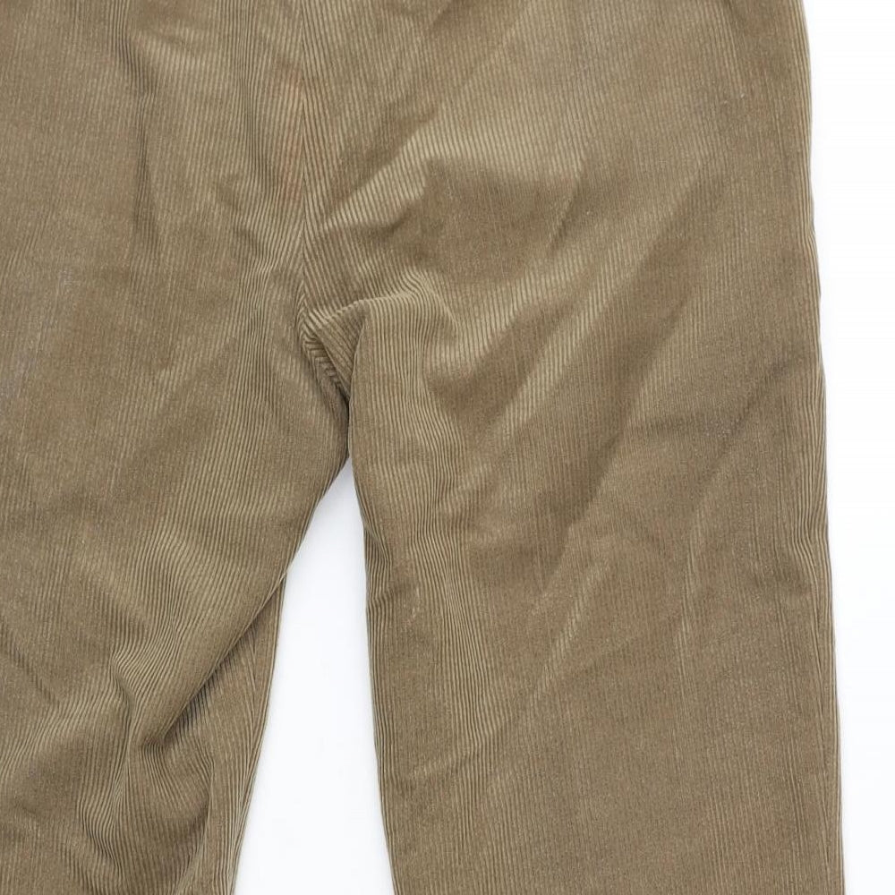 Meyer Mens Brown Polyester Trousers Size 38 in L32 in Regular Zip