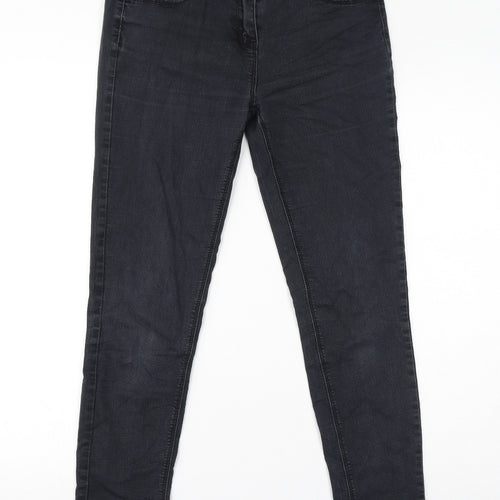 George Womens Black Cotton Skinny Jeans Size 10 L29 in Regular Zip - Super Skinny