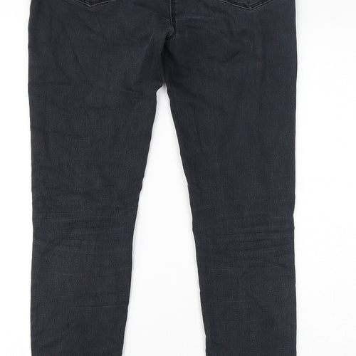 George Womens Black Cotton Skinny Jeans Size 10 L29 in Regular Zip - Super Skinny