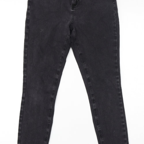 George Womens Black Cotton Skinny Jeans Size 8 L25 in Regular Zip