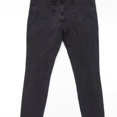George Womens Black Cotton Skinny Jeans Size 8 L25 in Regular Zip