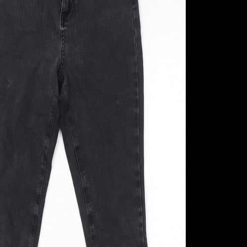 George Womens Black Cotton Skinny Jeans Size 8 L25 in Regular Zip