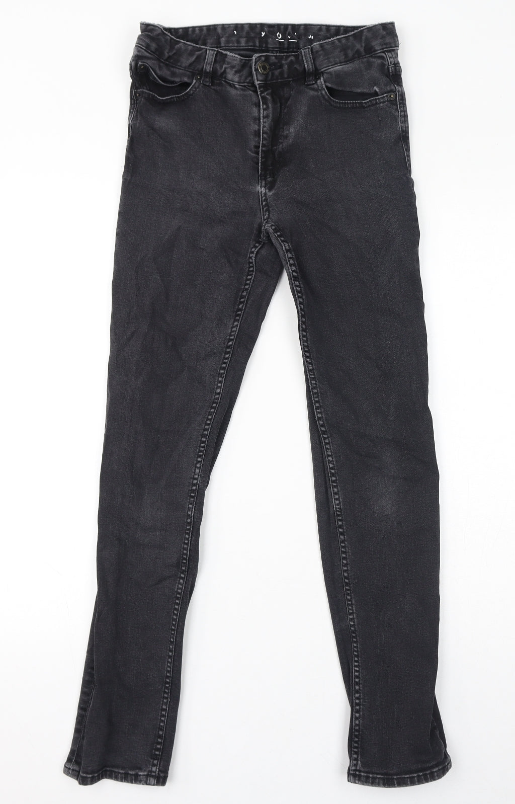 Marks and Spencer Womens Black Cotton Skinny Jeans Size 8 L29 in Regular Zip