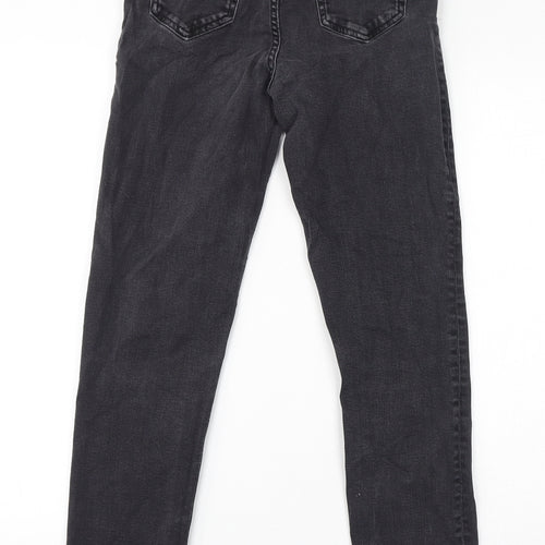 Marks and Spencer Womens Black Cotton Skinny Jeans Size 8 L29 in Regular Zip