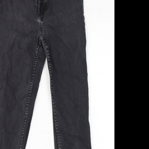 Marks and Spencer Womens Black Cotton Skinny Jeans Size 8 L29 in Regular Zip