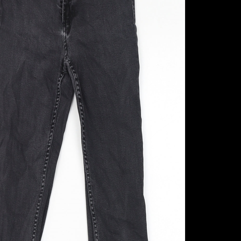 Marks and Spencer Womens Black Cotton Skinny Jeans Size 8 L29 in Regular Zip