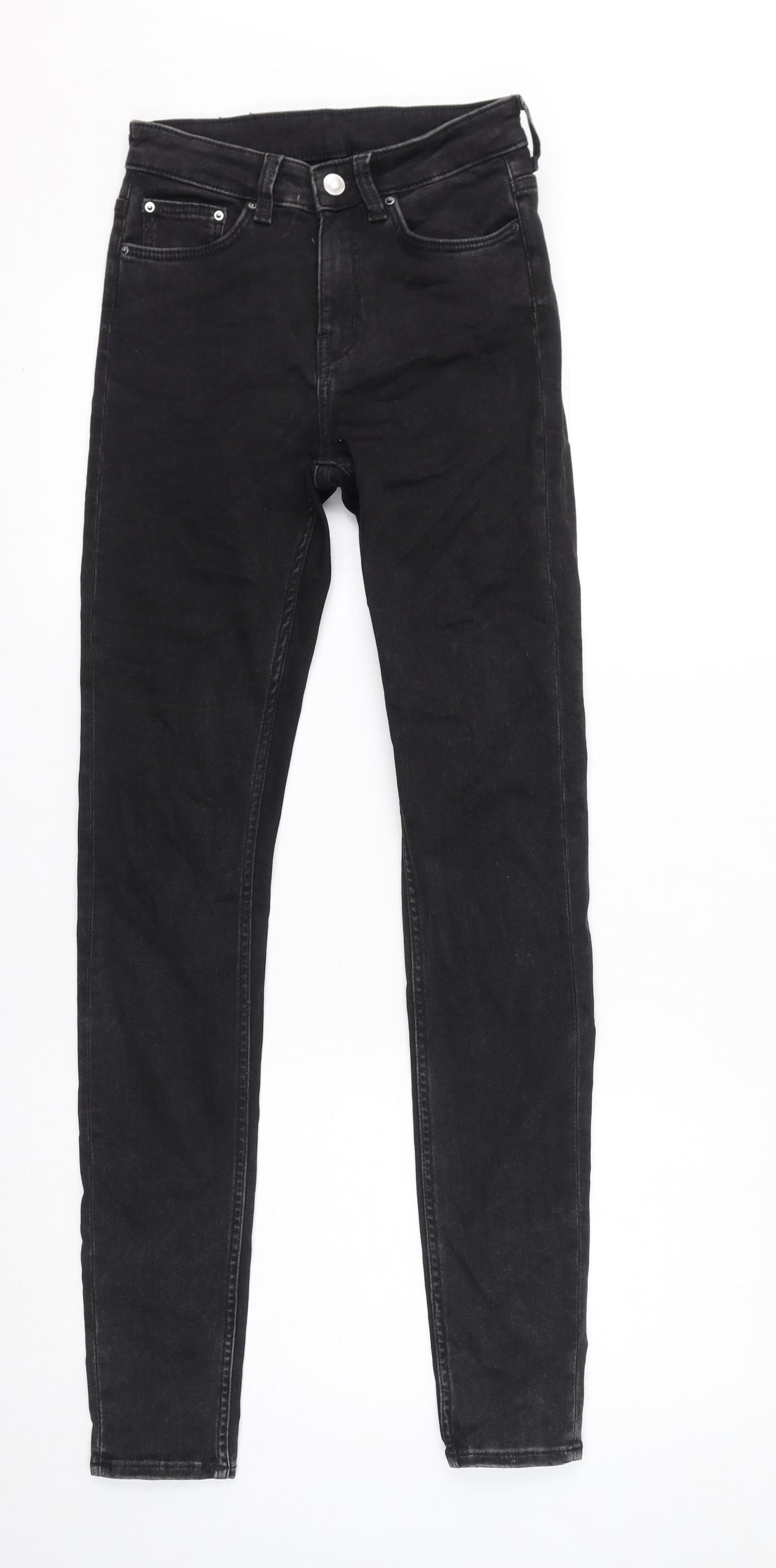Weekday Womens Black Cotton Skinny Jeans Size 26 in L32 in Regular Zip