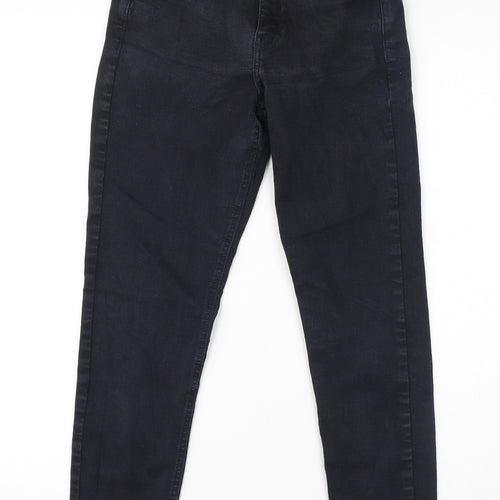 Topshop Womens Black Cotton Skinny Jeans Size 28 in L32 in Regular Zip