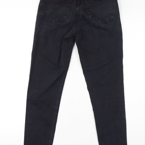 Topshop Womens Black Cotton Skinny Jeans Size 28 in L32 in Regular Zip